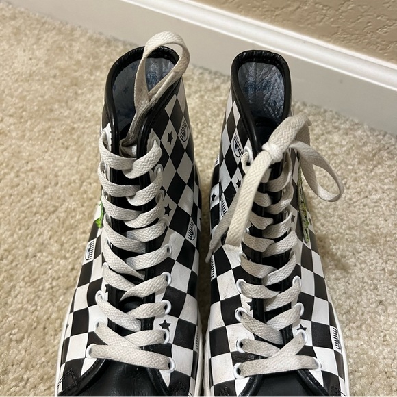 Chiara Ferragni Eye-motif High Top Sneakers Shoes Leather Italy Size EU 36 US 6 - Picture 15 of 16